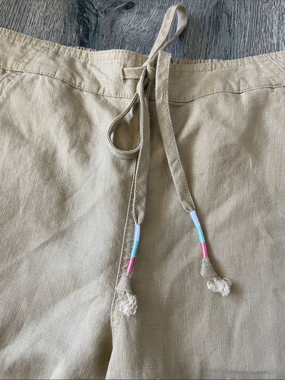 J. Crew Casual Drawstring Linen-Blend Trousers - Beige - Picture 3 of 14